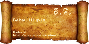 Bakay Hippia névjegykártya